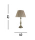 Flemish 1 Light Table Lamp Antique Brass with Pleated Fabric Shade E27_Line