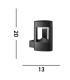 Michigan LED Outdoor Aluminium Wall Light Grey IP54_Line