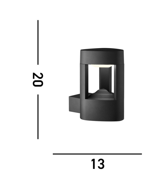 Michigan LED Outdoor Aluminium Wall Light Grey IP54_Line