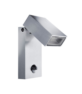 LED Outdoor Wall Light Stainless Steel with Motion Sensor IP44_Off