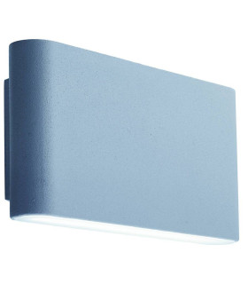 LED Outdoor Aluminium Wall Light Grey with Frosted Diffuser IP44_Main