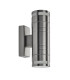 2 Light Outdoor Up Down Wall Light Stainless Steel IP44 GU10_Off