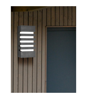 1 Light Outdoor Wall Light Grey IP44 E27_Room