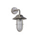Genoa 1 Light Outdoor Fisherman Dome Wall Light Stainless Steel IP44Glass Lanterns E27_Off