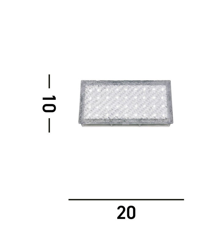 LED Rectangle Outdoor Walkover Ground Light White IP68_Line