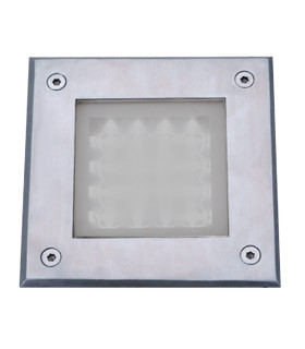 LED Square Outdoor Walkover Ground Light White and Glass IP67_Off