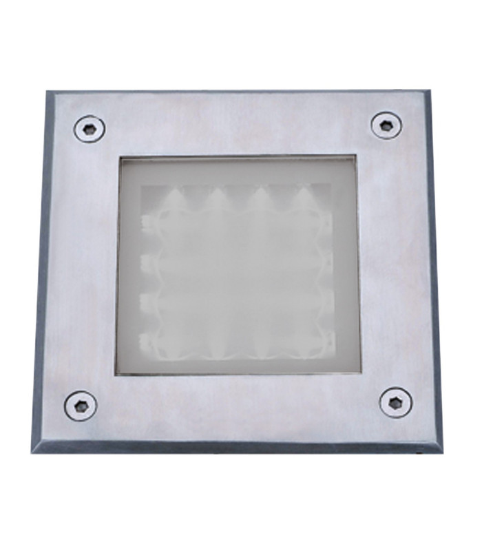 LED Square Outdoor Walkover Ground Light White and Glass IP67_Off