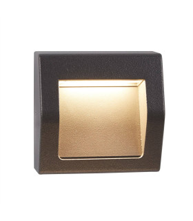 Ankle LED Outdoor Small Recessed Wall Light Grey IP54_Main