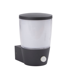 Tucson 1 Light Outdoor Wall Light Dark Grey with PIR Motion Sensor IP44 E27_Off