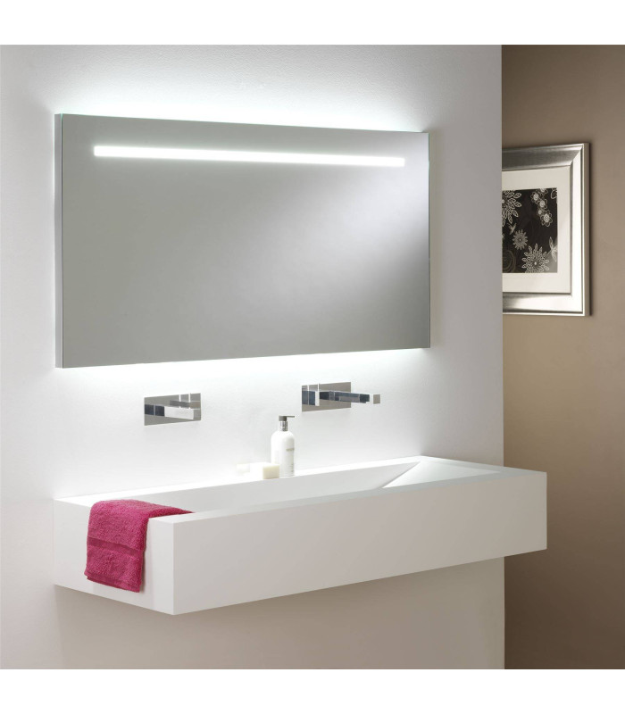 LED Indoor / Outdoor Recessed Rectangle Wall Light White Brushed Chrome IP65_Main