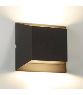 LED 2 Light Outdoor Up Down Wall Light Black IP65_Main
