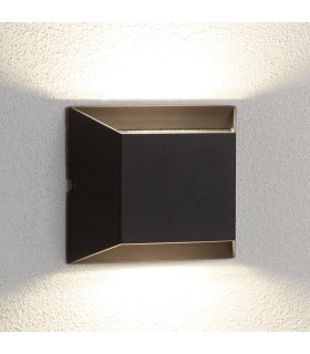LED 2 Light Outdoor Up Down Wall Light Black IP65_Room
