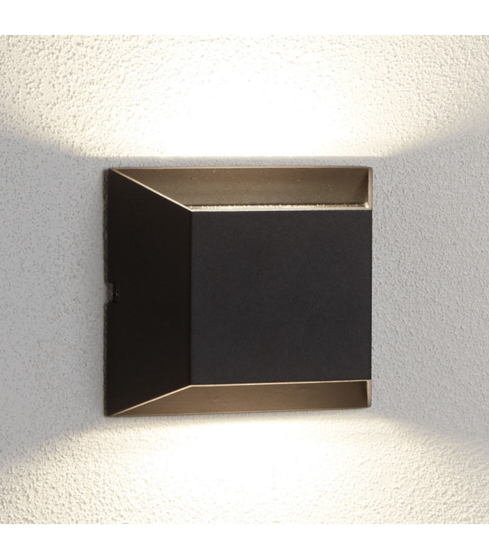 LED 2 Light Outdoor Up Down Wall Light Black IP65_Room