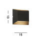 LED 2 Light Outdoor Up Down Wall Light Black IP65_Line