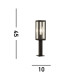 Box 1 Light Outdoor Short Bollard Light Black with Clear Glass IP44 E27_Line