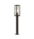 Box 1 Light Outdoor Tall Bollard Light Black with Clear Glass IP44 E27_Main