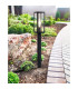 Box 1 Light Outdoor Tall Bollard Light Black with Clear Glass IP44 E27_Room