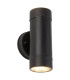 2 Light Outdoor Up Down Wall Light Black IP44 GU10_Main