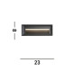 Ankle LED Outdoor Wall Light Grey IP65_Line