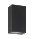 LED 2 Light Outdoor Up Down Wall Light Black IP44_Off