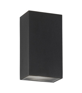 LED 2 Light Outdoor Up Down Wall Light Black IP44_Off