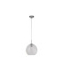Balls 1 Light Dome Ceiling Pendant Chrome Clear Glass E27_Off