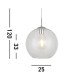 Balls 1 Light Dome Ceiling Pendant Chrome Clear Glass E27_Line