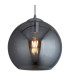 Balls 1 Light Dome Ceiling Pendant Chrome Smoked Glass E27_Main
