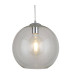Balls 1 Light Dome Ceiling Pendant Chrome Clear Glass E27_Main