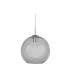 Balls 1 Light Dome Ceiling Pendant Chrome Clear Glass E27_Off