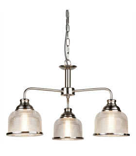 Bistro 3 Light Multi Arm Ceiling Pendant Silver White E27_Main