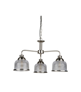 Bistro 3 Light Multi Arm Ceiling Pendant Silver White E27_Off