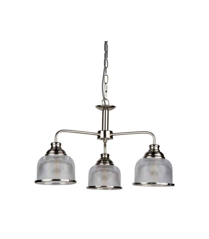 Bistro 3 Light Multi Arm Ceiling Pendant Silver White E27_Off