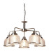 Bistro 5 Light Multi Arm Ceiling Pendant Silver White E27_Main