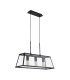 Voyager 3 Light Ceiling Pendant Bar Black Clear E27_Off