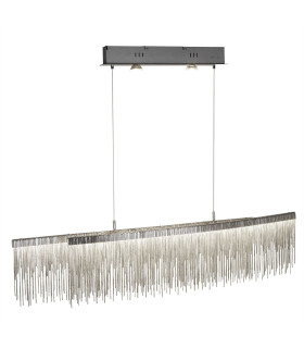 Memphis LED 2 Light Ceiling Pendant Bar Satin Silver_Main
