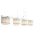 Elise 4 Light Ceiling Pendant Bar Chrome Clear with Crystals G9_Main