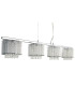 Elise 4 Light Ceiling Pendant Bar Chrome Clear with Crystals G9_Off