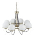 Sphere 8 Light Multi Arm Ceiling Pendant Chrome White E14_Off