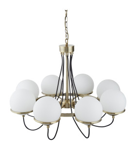 Sphere 8 Light Multi Arm Ceiling Pendant Chrome White E14_Off