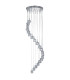 Ice Cube LED 20 Light Spiral Cluster Pendant Chrome Glass_Main