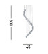 Ice Cube LED 20 Light Spiral Cluster Pendant Chrome Glass_Line