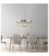 Elise 7 Light Ceiling Pendant Chrome with Glass Crystals G9_Room