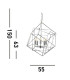 Cube 5 Light Ceiling Pendant Chrome E14_Line