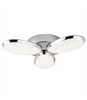 Lori Integrated LED Flush Multi Arm Ceiling Light Chrome White_Main