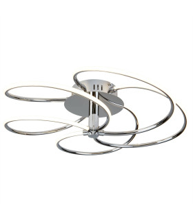 Bardot Integrated LED Flush Ceiling Light Chrome White_Main