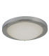 LED Small Round Bathroom Flush Ceiling Light Satin Silver White IP44_Off