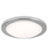 LED Large Round Bathroom Flush Ceiling Light Satin Silver White IP44_Main