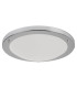 LED Large Round Bathroom Flush Ceiling Light Satin Silver White IP44_Off