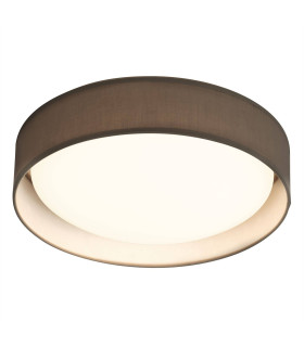 Gianna LED Round Flush Ceiling Light White with Grey Shade_Main